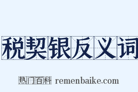 税契银反义词是什么意思的图片